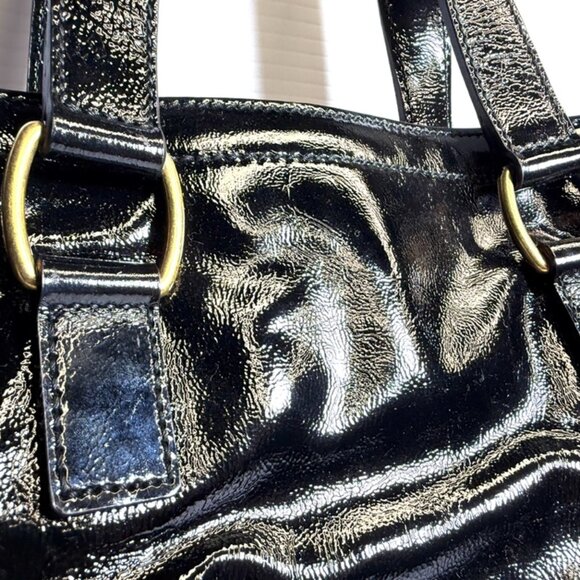 Yves Saint Laurent Rive Gauche Patent Leather Tote Bag - Picture 6 of 16
